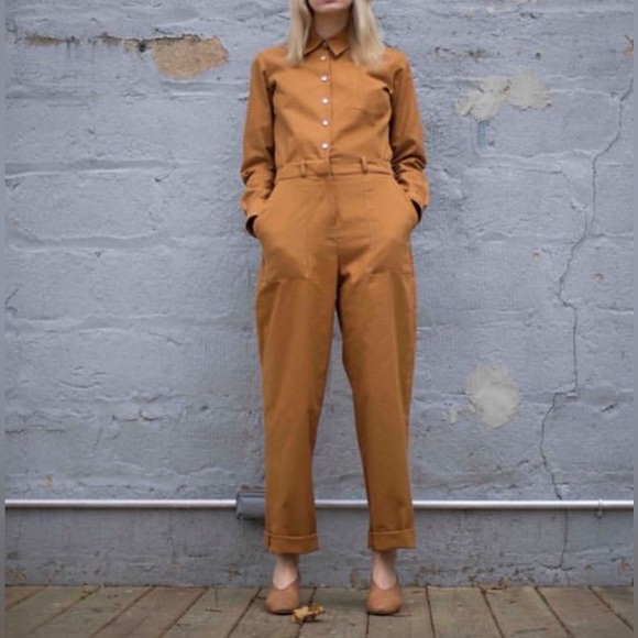 Combine De Filles Pants - Combine De Filles Le Laurence Jumpsuit Orange Size L Ethically Made in New York